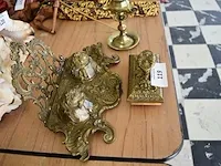 Koperen schrijfset, koperen lamp - afbeelding 5 van  7
