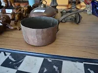 Koperen steelpan, koperen bedverwarmer, koperen deurklink, sierstuk - afbeelding 3 van  9