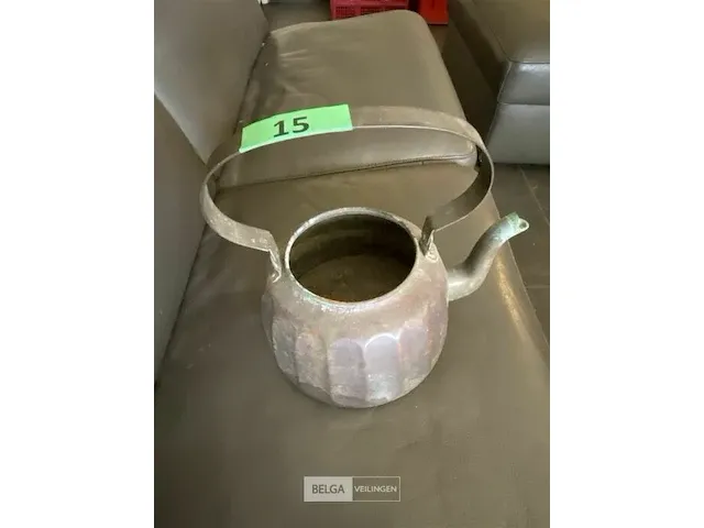 Koperen waterketel - afbeelding 1 van  2