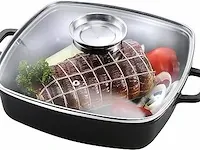 Kopf braadpan santorin (gegoten aluminium, 3,8 liter, incl. glazen deksel met aromaknop, inductie) zwart - afbeelding 3 van  3