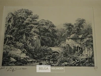 Kopie schilderij landschap 50x42cm - afbeelding 2 van  4