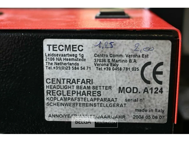 Koplamp afstel apparaat - merk : tecmec - afbeelding 4 van  4