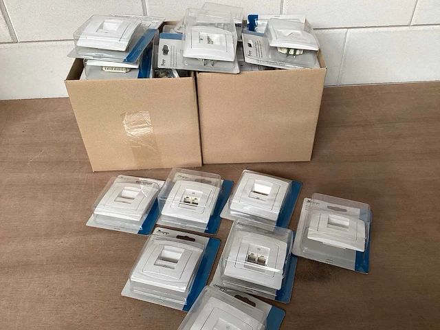 Kopp netwerk wandcontactdoos 2x rj-45 (39x) - afbeelding 2 van  4