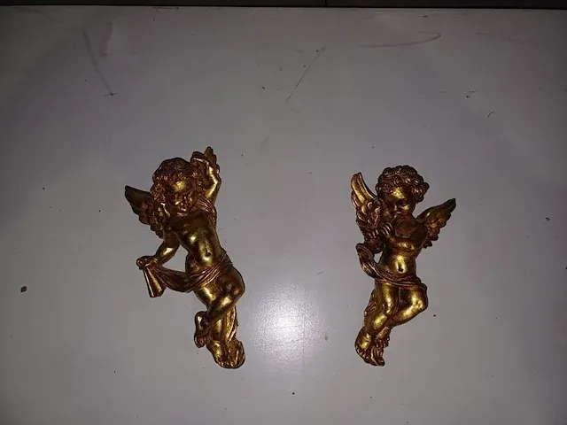 Koppel decoratieve engelen - afbeelding 1 van  3