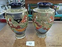 Koppel satsuma vazen h 31cm - afbeelding 1 van  5