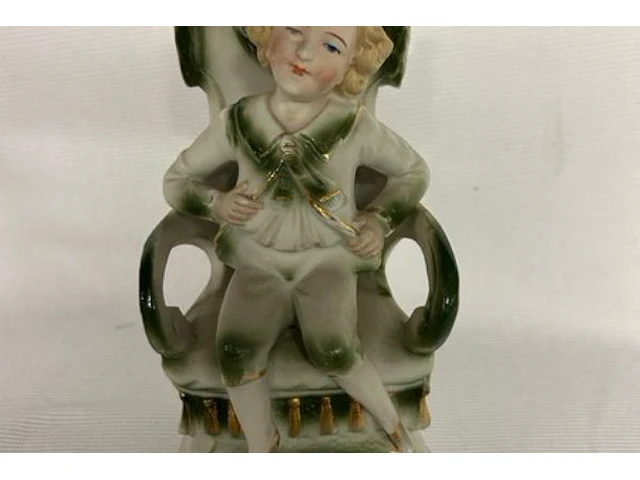 Koppel vintage beeldjes in porselein - afbeelding 6 van  9