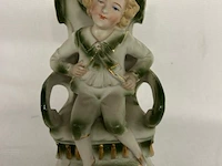 Koppel vintage beeldjes in porselein - afbeelding 6 van  9