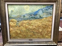 “korenveld met maaier” kopie van gogh - afbeelding 1 van  4