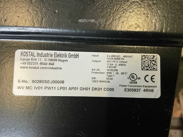 Kostal industrie elektrik inveor frequentieregelaar (5x) - afbeelding 7 van  9
