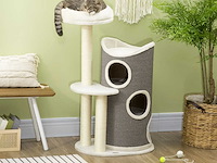 Krabpaal met kattenmand en krabpaal - afbeelding 1 van  6