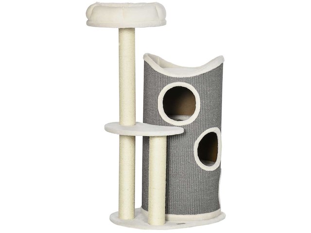 Krabpaal met kattenmand en krabpaal - afbeelding 3 van  6