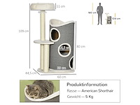 Krabpaal met kattenmand en krabpaal - afbeelding 4 van  6