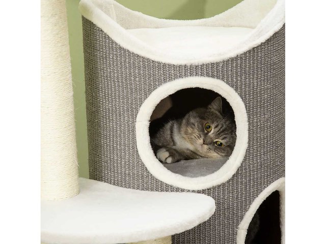 Krabpaal met kattenmand en krabpaal - afbeelding 5 van  6