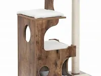 Krabpaal voor katten - bruin/zwart - 66x42x88 - afbeelding 1 van  3