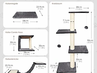 Krabpaal + wand klimelementen katten - afbeelding 3 van  5