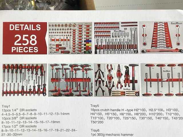 Kraft müller kingszie cabinet pro line mobiele gereedschapswagen - afbeelding 5 van  14