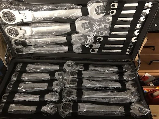 Kraftworld 22 delige ring ratelset met flexibele kop - afbeelding 1 van  5