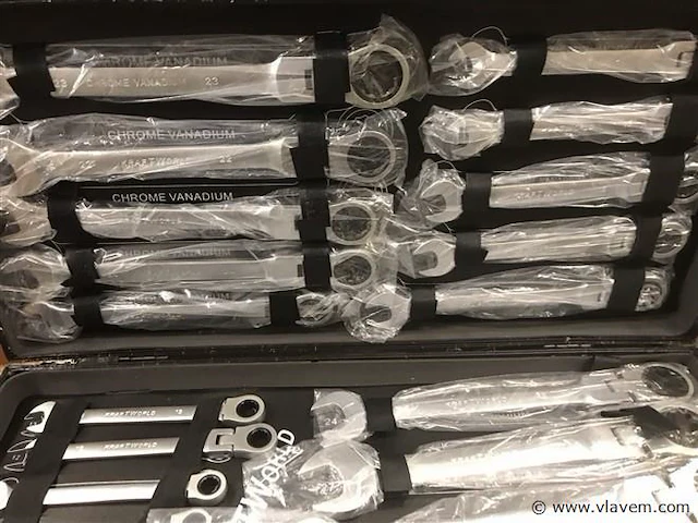Kraftworld 22 delige ring ratelset met flexibele kop - afbeelding 2 van  5