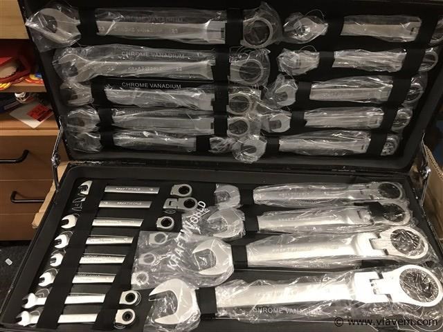 Kraftworld 22 delige ring ratelset met flexibele kop - afbeelding 1 van  5