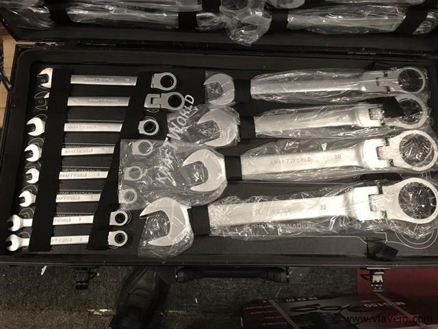 Kraftworld 22 delige ring ratelset met flexibele kop - afbeelding 3 van  5