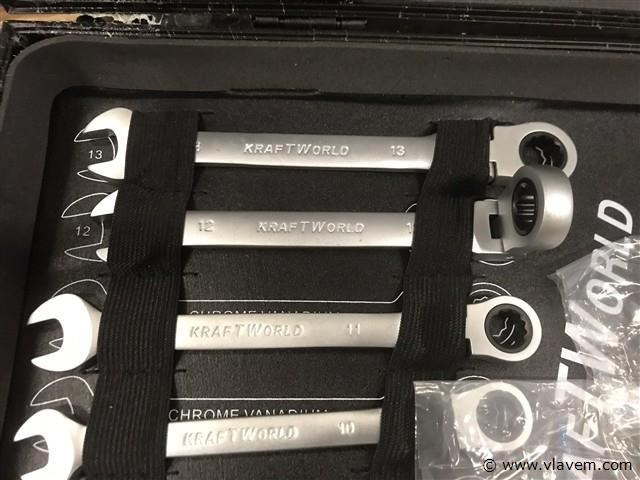 Kraftworld 22 delige ring ratelset met flexibele kop - afbeelding 5 van  5