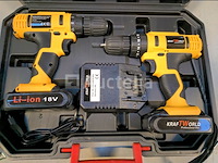 Kraftworld draadloze schroevendraaierset 18v lithium - afbeelding 3 van  3