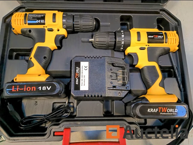 Kraftworld draadloze schroevendraaierset 18v lithium - afbeelding 3 van  3