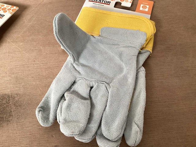 Kreator krtk002 werkhandschoenen voor kinderen, leer (72x) - afbeelding 3 van  4