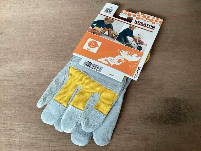 Kreator krtk003 werkhandschoenen voor kinderen, leer (36x) - afbeelding 2 van  4