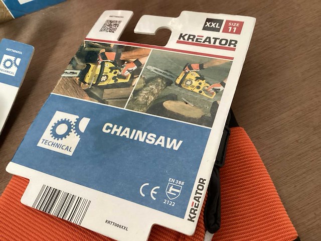 Kreator krtt006xxl werkhandschoenen geschikt voor kettingzaag (42x) - afbeelding 2 van  5