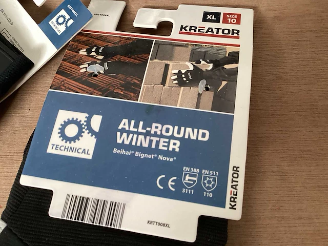 Kreator krtt008xl technische werkhandschoenen winter, maat 10 (36x) - afbeelding 2 van  5