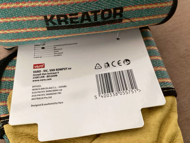 Kreator krtw001xl leren werkhandschoen, zware kwaliteit, maat 10 (30x) - afbeelding 4 van  4