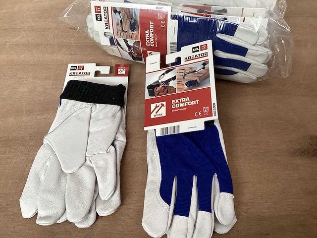 Kreator krtw003xxl technische werkhandschoen, leer, zware kwaliteit, maat 11 (36x) - afbeelding 1 van  5