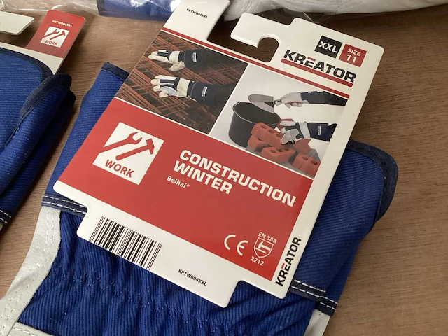 Kreator krtw004m leren werkhandschoenen winter, maat 8 (24x) - afbeelding 2 van  5