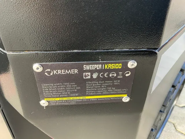 Kremer krs100 - cabine veegmachine - 2023 - afbeelding 21 van  25