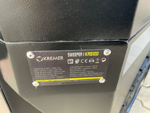 Kremer krs100 - cabine veegmachine - afbeelding 16 van  25