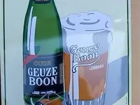 Kriek boon & oude geuze boon origineel reclameborden metaal 2 stuks - afbeelding 2 van  5