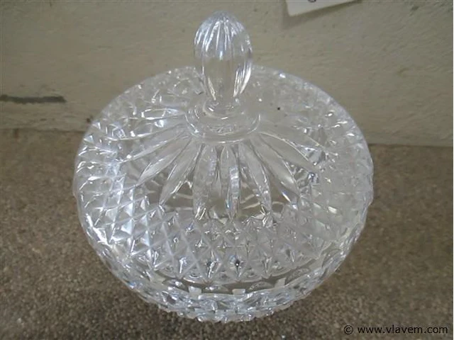 Kristallen dekselpot - afbeelding 2 van  2