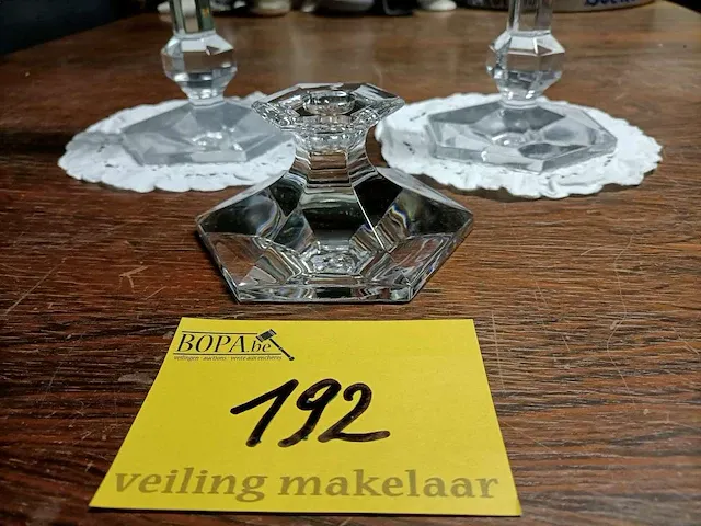 Kristallen kandelaars, 3 stuks - afbeelding 3 van  4