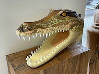 Krokodillenkop h46cm x l78cm original - afbeelding 4 van  4