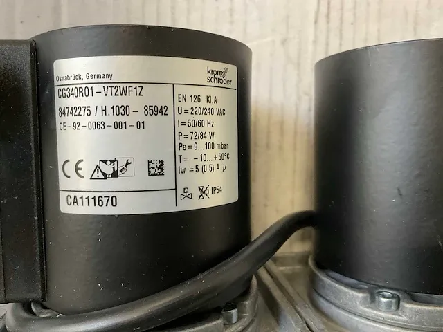 Krom schroder cg340r01-vt2wf1z gas regelblok - afbeelding 8 van  8
