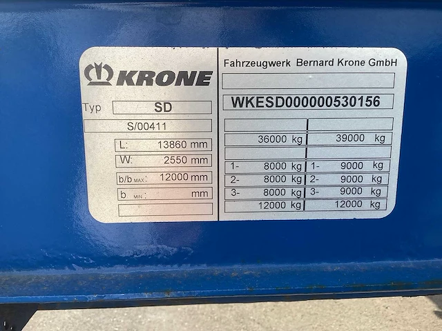 Krone - 2012 - sd - oplegger - afbeelding 3 van  6