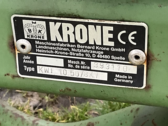 Krone kwt 10 50 8x7 hooischudder - afbeelding 11 van  19