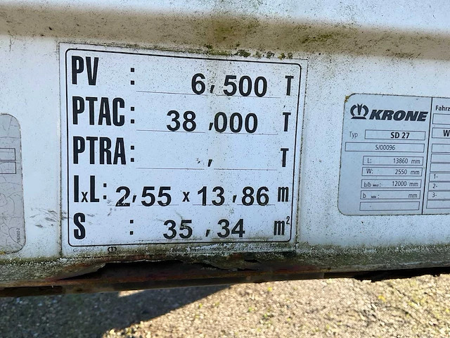 Krone sd27 oplegger - afbeelding 6 van  17