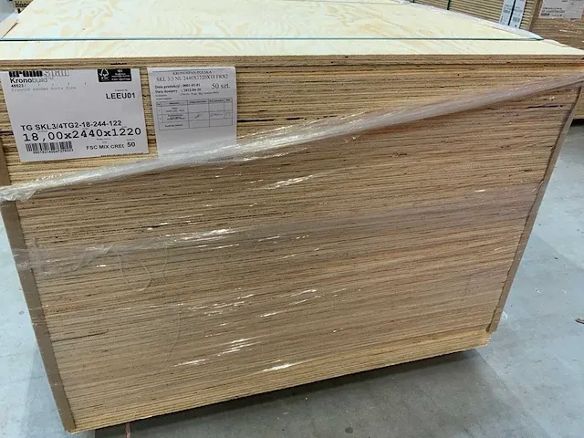 Kronobuild underlayment 2440x1220x18mm (50x) - afbeelding 9 van  9