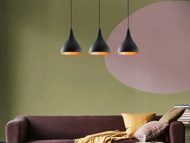 Kroonluchter - 72cm diameter - zwart - afbeelding 1 van  5