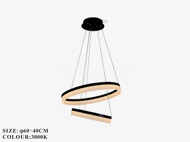 Kroonluchters led - 3 kleuren - afstandsbediening - dimbaar - art.nr. (p7061/40+60) - afbeelding 1 van  4