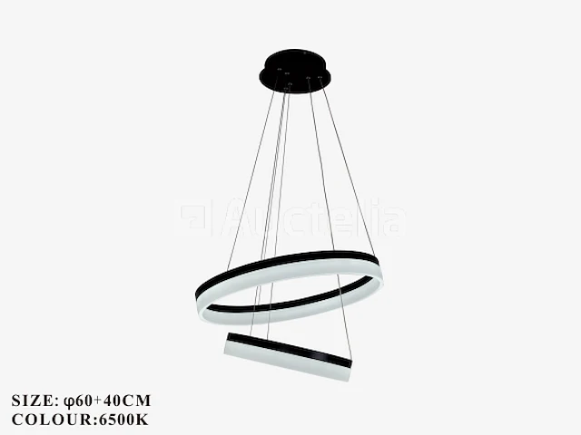 Kroonluchters led - 3 kleuren - afstandsbediening - dimbaar - art.nr. (p7061/40+60) - afbeelding 3 van  4