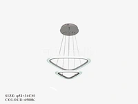 Kroonluchters led - 3 kleuren - afstandsbediening - dimbaar - art.nr. (p7068/52+34) - afbeelding 2 van  4
