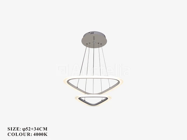 Kroonluchters led - 3 kleuren - afstandsbediening - dimbaar - art.nr. (p7068/52+34) - afbeelding 3 van  4